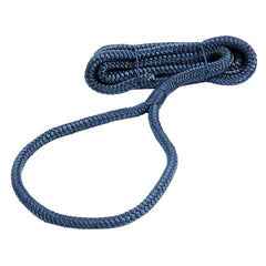 Cima per parabordi in doppia treccia di poliestere 6 mm 1,5 m con occhiello impiombato a mano disponibile in bianco blu e nero