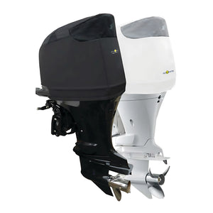 Coprimotore ventilato OceanSouth bianco per motore fuoribordo Suzuki - telo da navigazione con ventilazione, colore bianco coordinato motori Suzuki