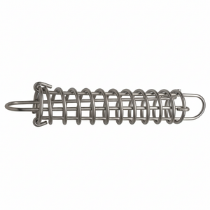 Molla da ormeggio SPRING in acciaio INOX lucidato ad alta resistenza. Garantisce assorbimento degli strattoni per ormeggio sicuro in banchina.