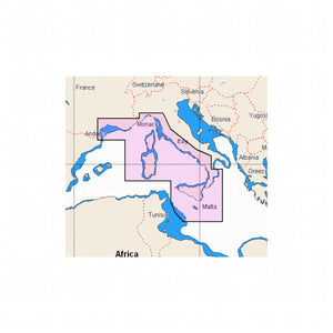 C-MAP Discover Coste Tirreniche e Isole - copertura cartografia M-EM-Y201