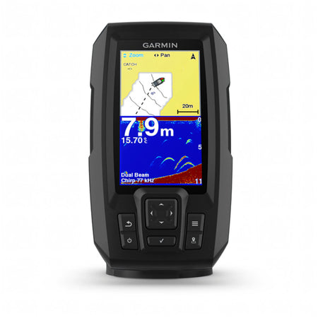 Ecoscandaglio Garmin STRIKER Plus 4 con display a colori da 4,3 pollici e trasduttore Dual Beam