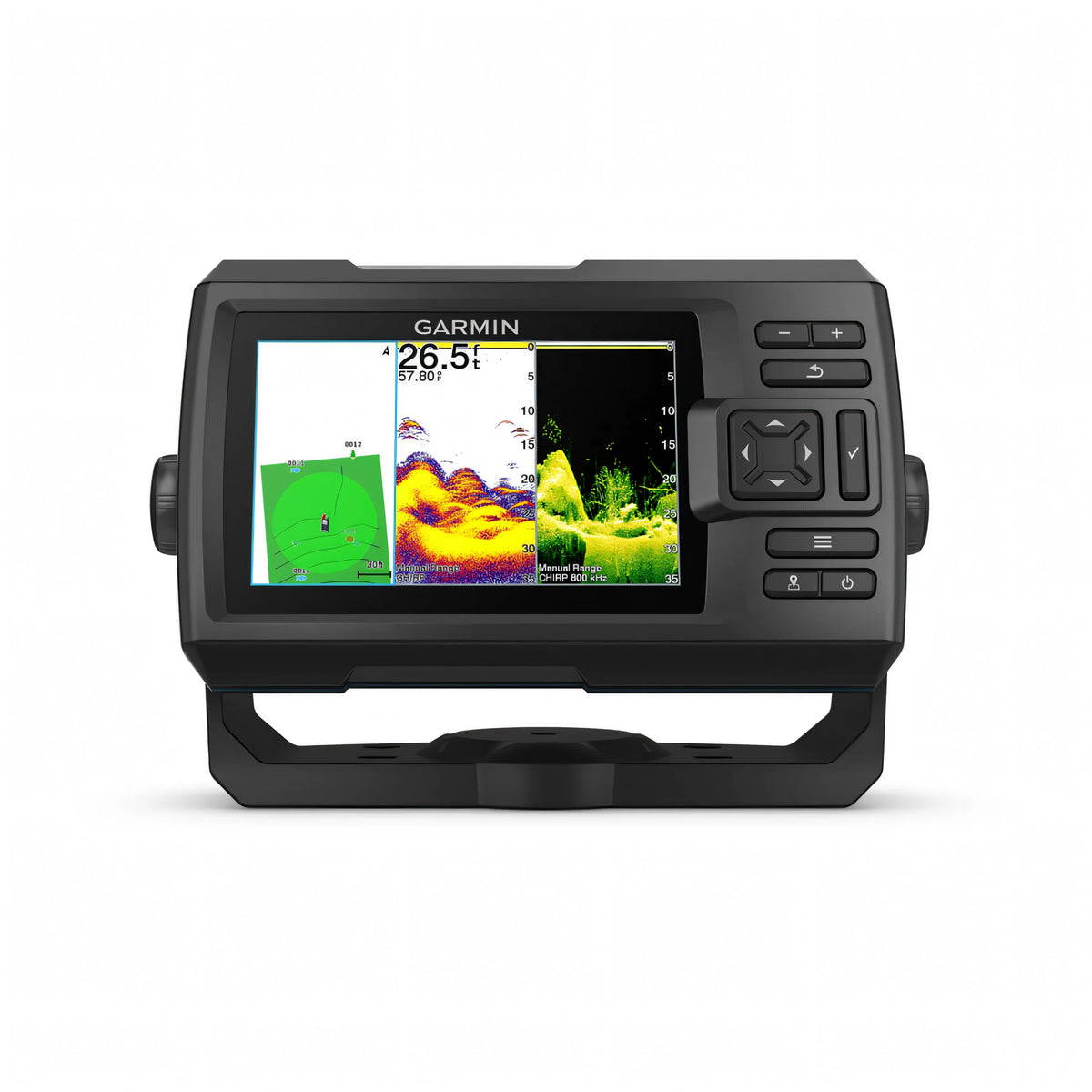 Ecoscandaglio Garmin STRIKER Vivid 5cv con display a colori da 5 pollici e tasti laterali
