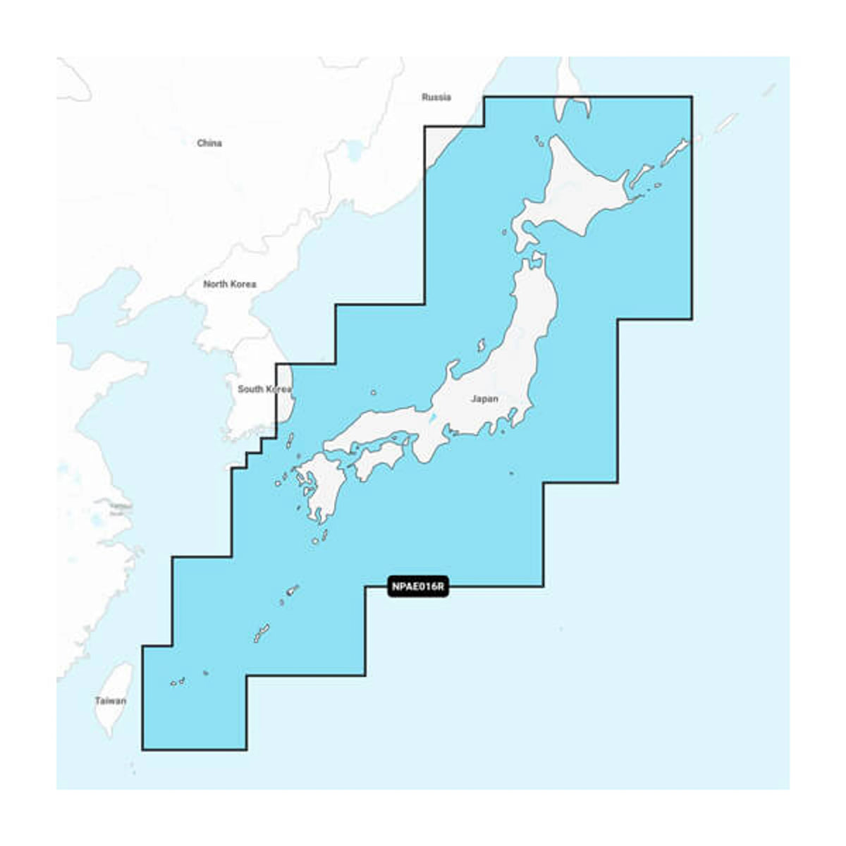 Carta nautica Navionics Platinum+ NPAE016R Giappone con mappa di copertura