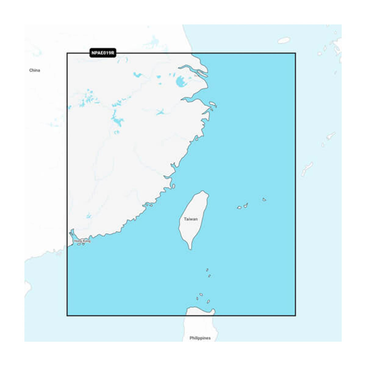 Carta nautica Navionics Platinum+ NPAE019R Taiwan con mappa di copertura