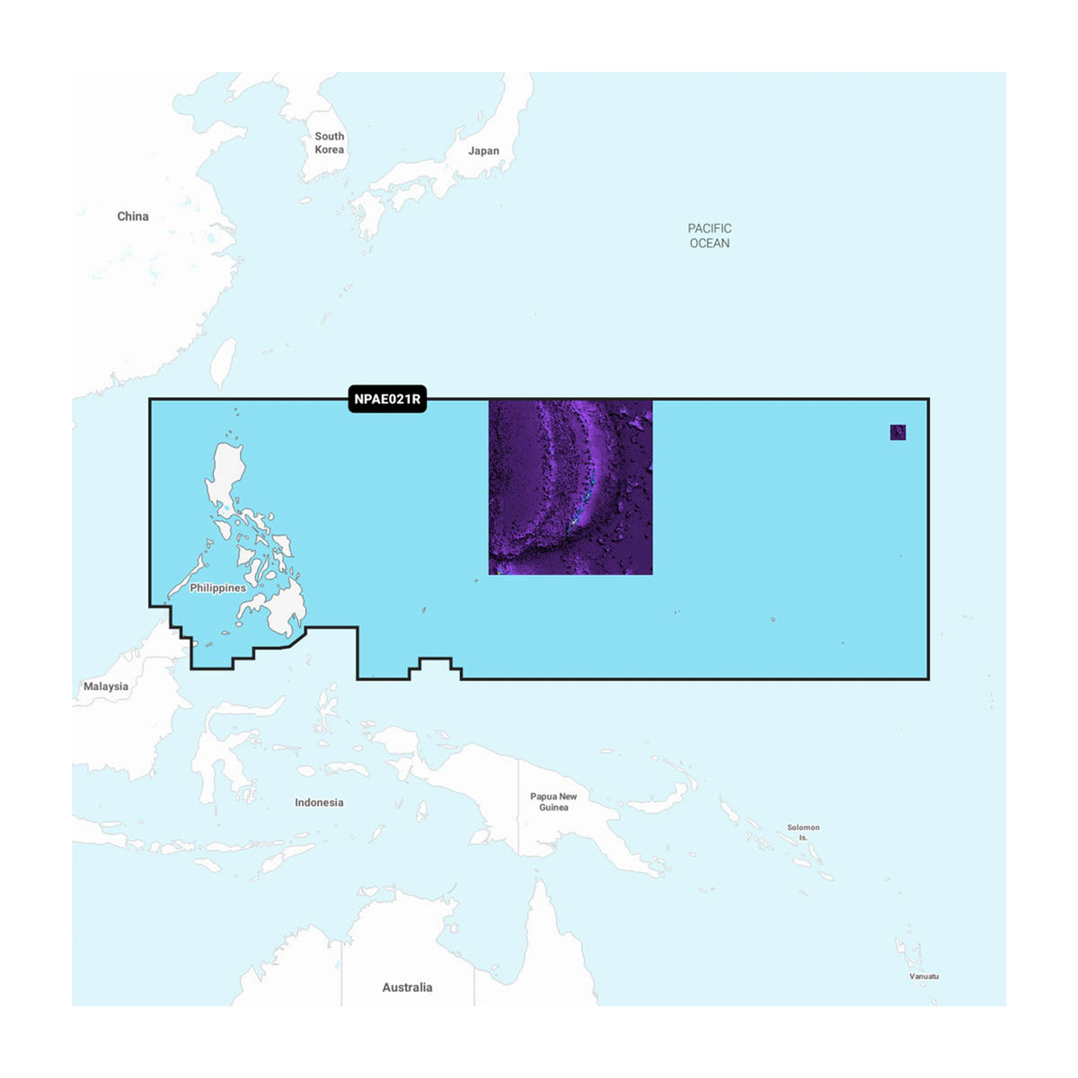 Carta nautica Navionics Platinum+ NPAE021R Filippine su scheda microSD/SD con mappa di copertura