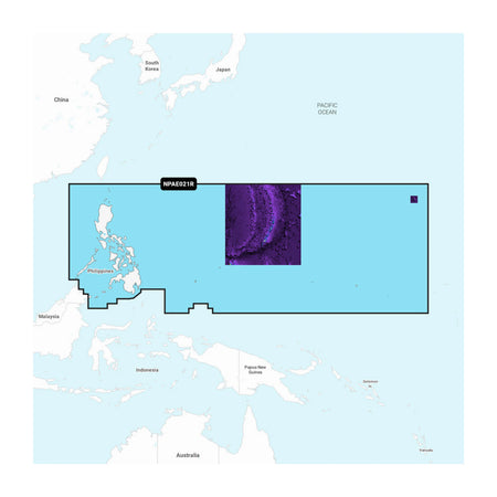 Carta nautica Navionics Platinum+ NPAE021R Filippine su scheda microSD/SD con mappa di copertura