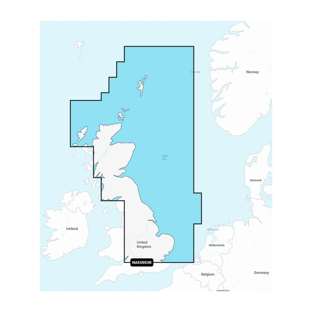 Carta nautica Navionics+ NAEU003R Gran Bretagna, costa nord-orientale su scheda microSD/SD con mappa di copertura