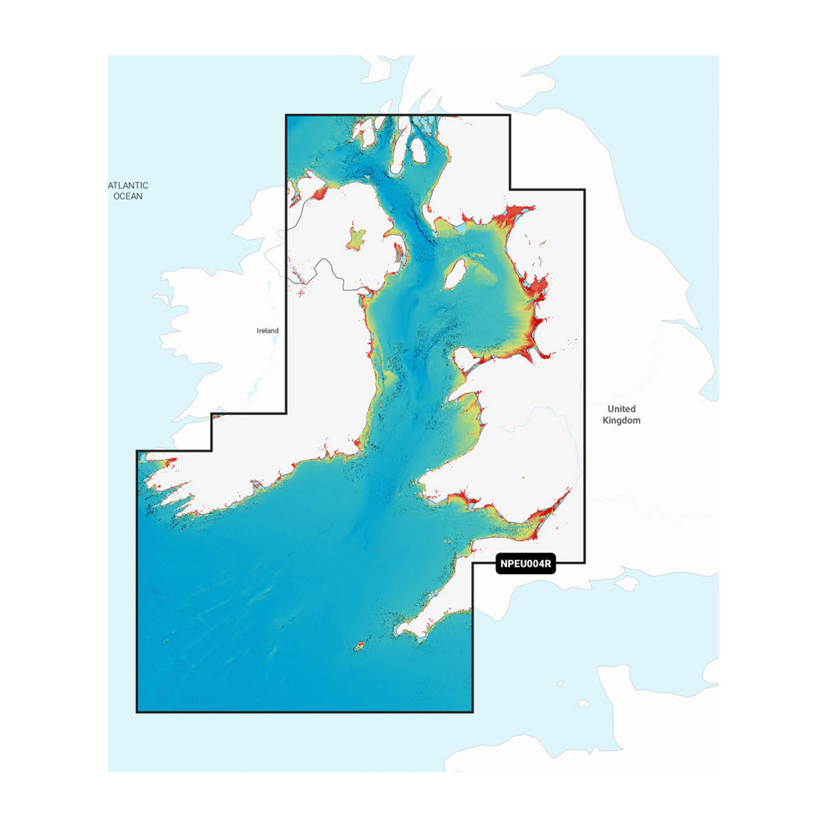Carta nautica Navionics Platinum+ NPEU004R Mare d'Irlanda con mappa di copertura