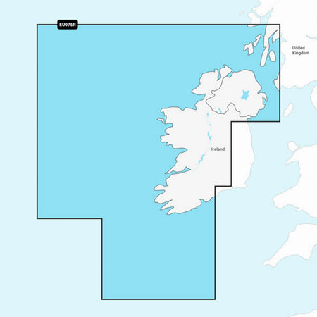 Carta nautica Navionics+ NAEU075R Irlanda, costa occidentale con mappa di copertura