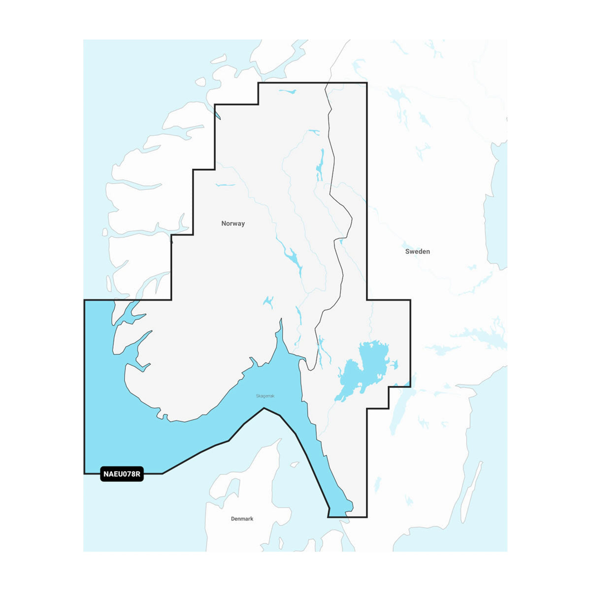 Carta nautica Navionics+ NAEU078R Oslo, Skagerrak e Haugesund su scheda microSD/SD con mappa di copertura