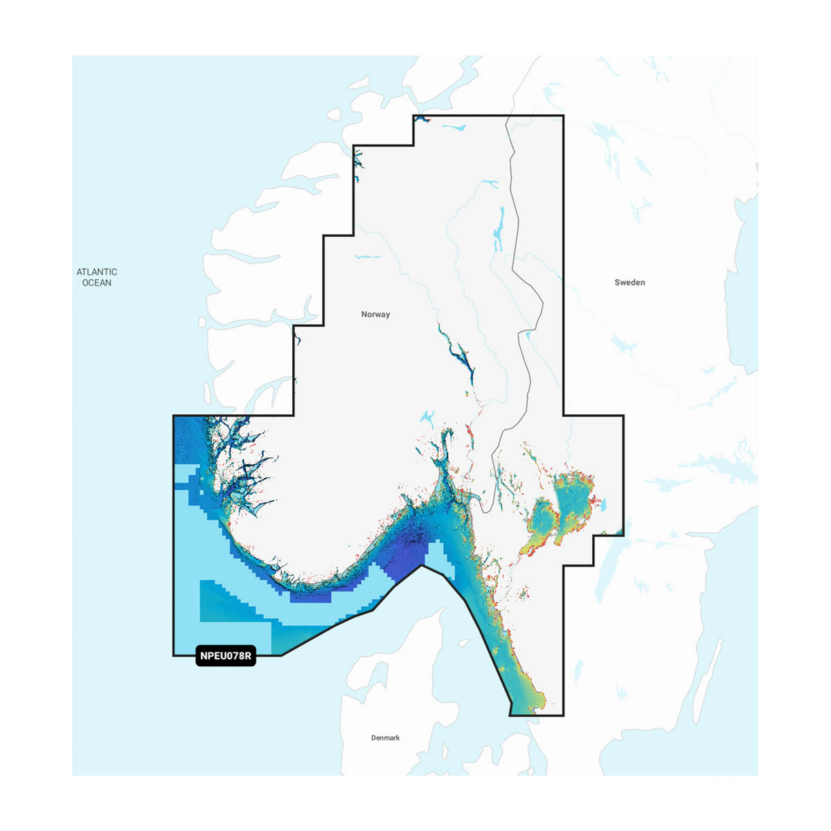 Carta nautica Navionics Platinum+ NPEU078R Oslo, Skagerrak e Haugesund su scheda microSD/SD con mappa di copertura