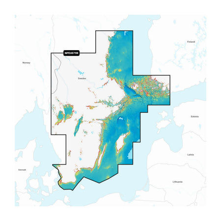 Carta nautica Navionics Platinum+ NPEU079R Svezia sud-orientale su scheda microSD/SD con mappa di copertura