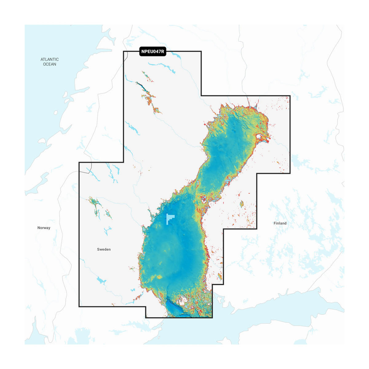 Carta nautica Navionics Platinum+ NPEU047R Golfo di Botnia su scheda microSD/SD con mappa di copertura