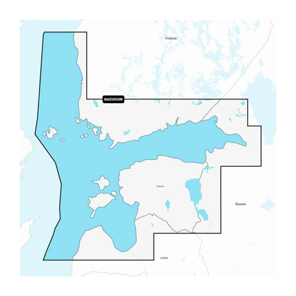 Carta nautica Navionics+ NAEU050R Golfo di Finlandia con mappa di copertura