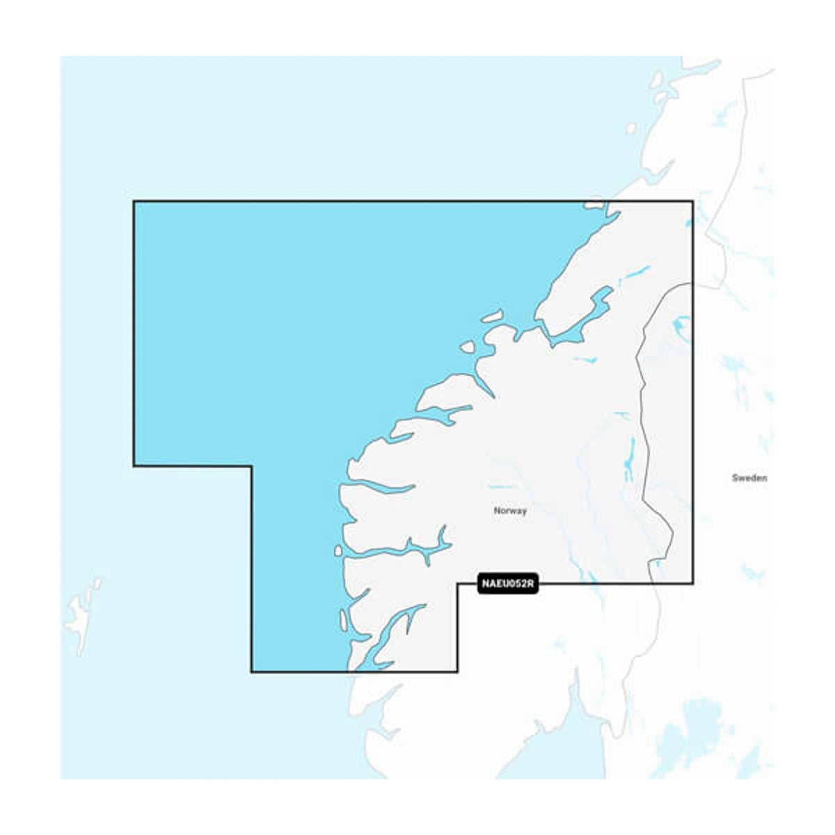 Carta nautica Navionics+ NAEU052R Norvegia, da Sognefjord con mappa di copertura