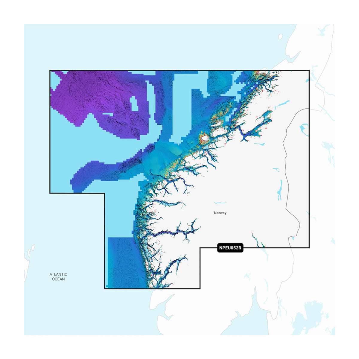 Carta nautica Navionics Platinum+ NPEU052R Norvegia, da Sognefjord su scheda microSD/SD con mappa di copertura