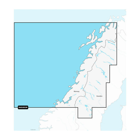 Carta nautica Navionics+ NAEU053R Norvegia, da Trondheim su scheda microSD/SD con mappa di copertura