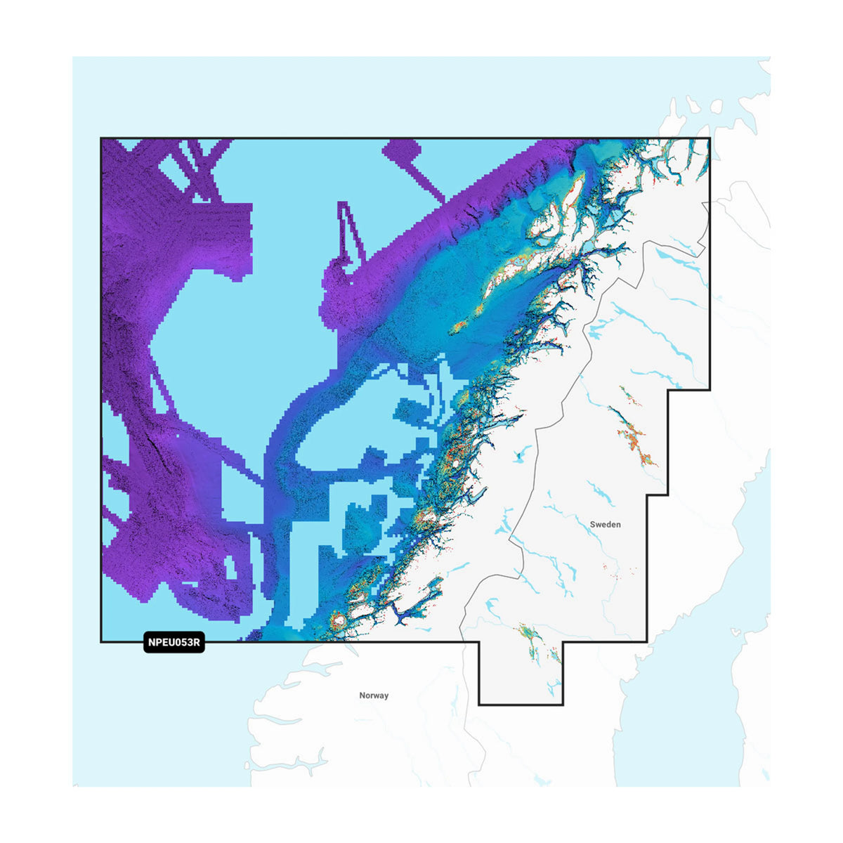 Carta nautica Navionics Platinum+ NPEU053R Norvegia, da Trondheim su scheda microSD/SD con mappa di copertura