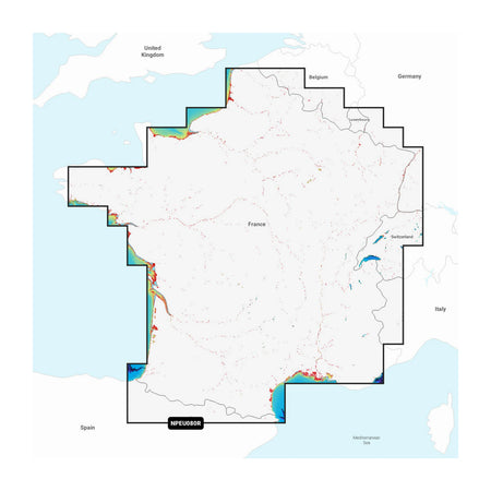 Carta nautica Navionics Platinum+ NPEU080R Francia, laghi e fiumi su scheda microSD/SD con mappa di copertura