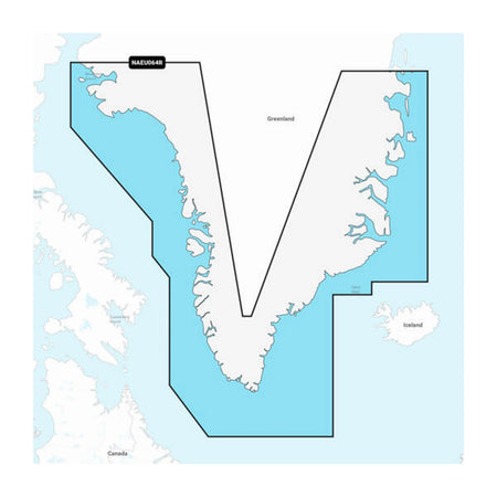 Carta nautica Navionics+ NAEU064R Groenlandia con mappa di copertura