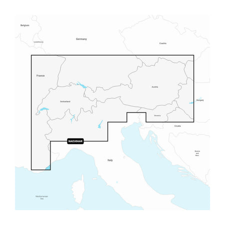Carta nautica Navionics+ NAEU066R Alpi, laghi e fiumi su scheda microSD/SD con mappa di copertura
