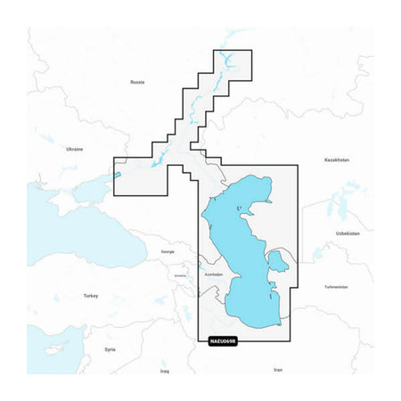 Carta nautica Navionics+ NAEU069R Mar Caspio e Volga con mappa di copertura
