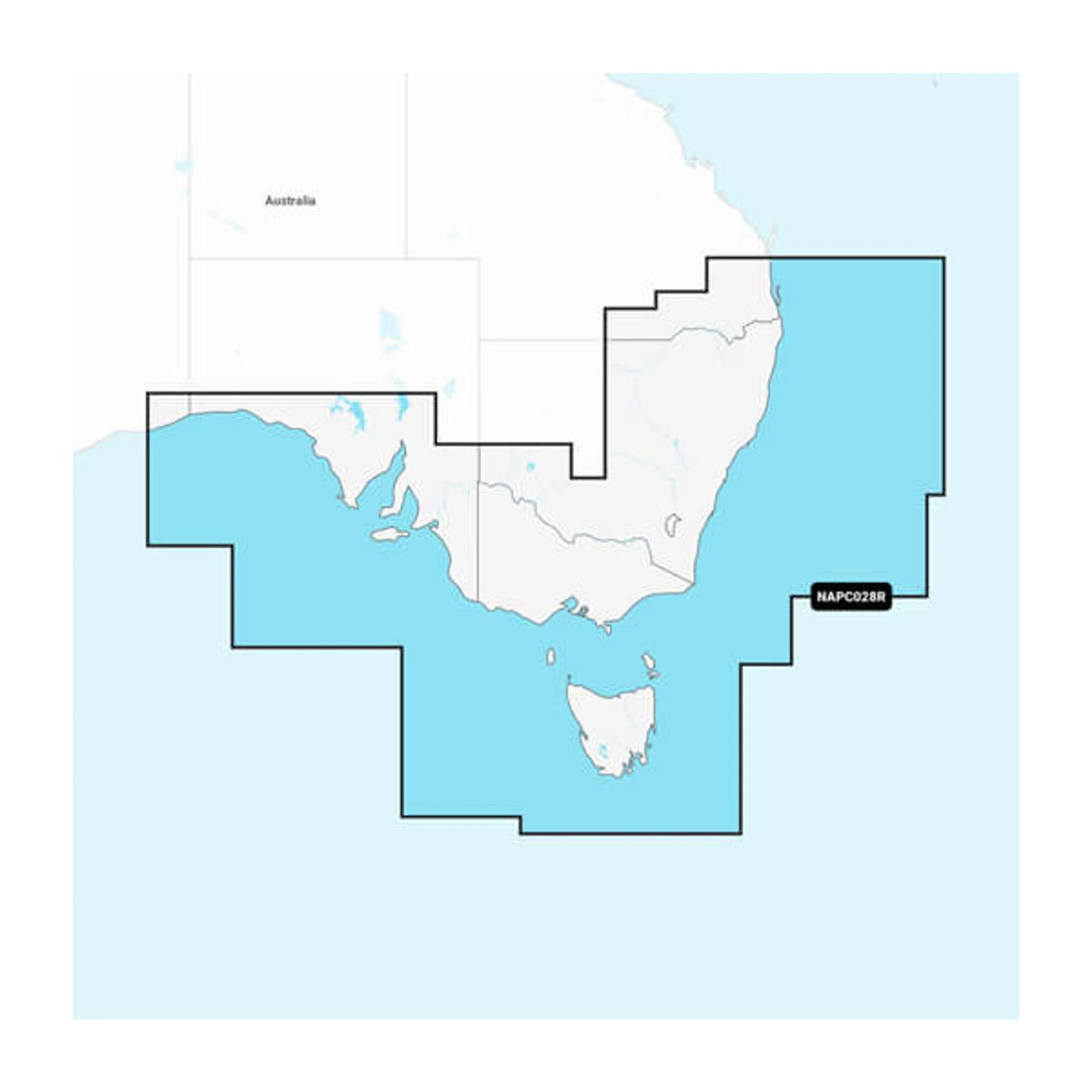 Carta nautica Navionics+ NAPC028R Australia sud-orientale con mappa di copertura
