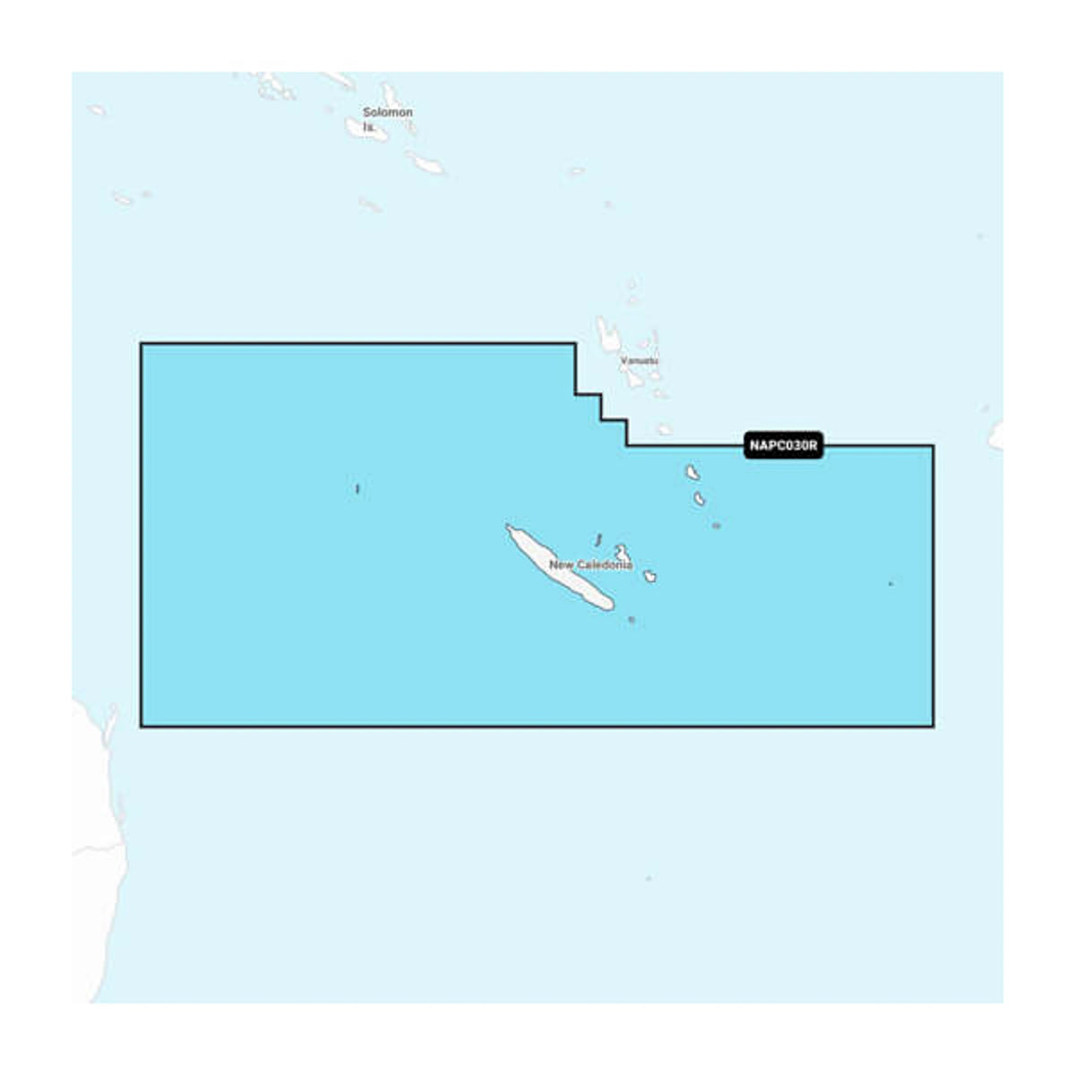 Carta nautica Navionics+ NAPC030R Nuova Caledonia con mappa di copertura