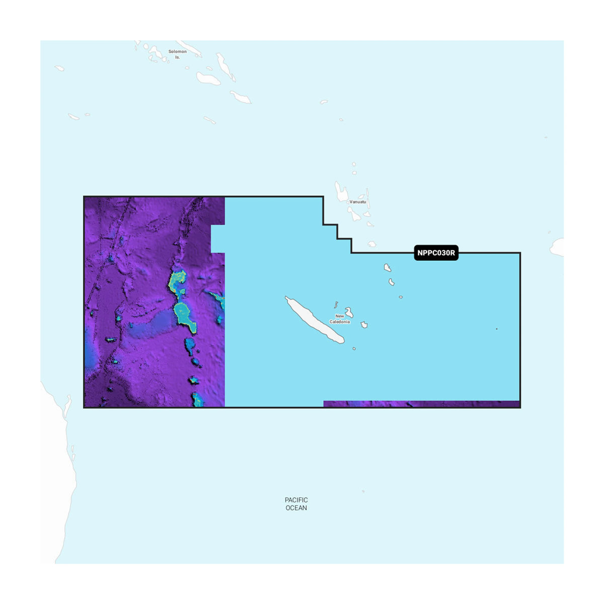 Carta nautica Navionics Platinum+ NPPC030R Nuova Caledonia su scheda microSD/SD con mappa di copertura