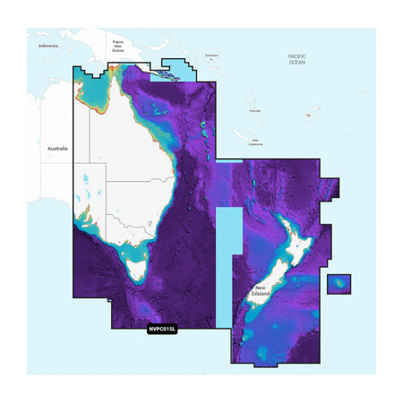 Carta nautica Garmin Navionics Vision+ NVPC015L Australia orientale e centrale su scheda microSD/SD con mappa di copertura