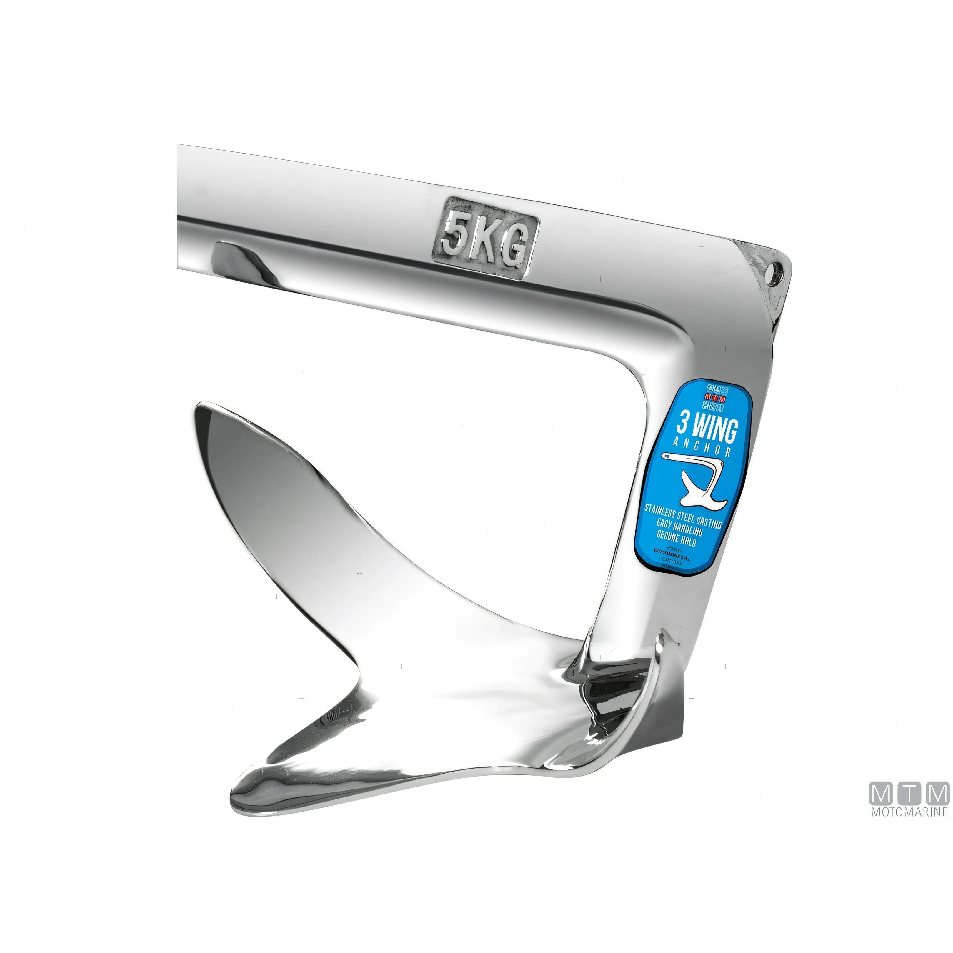 Ancora 3-Wing Tipo Bruce in Acciaio Inox 316 — 5 Kg.