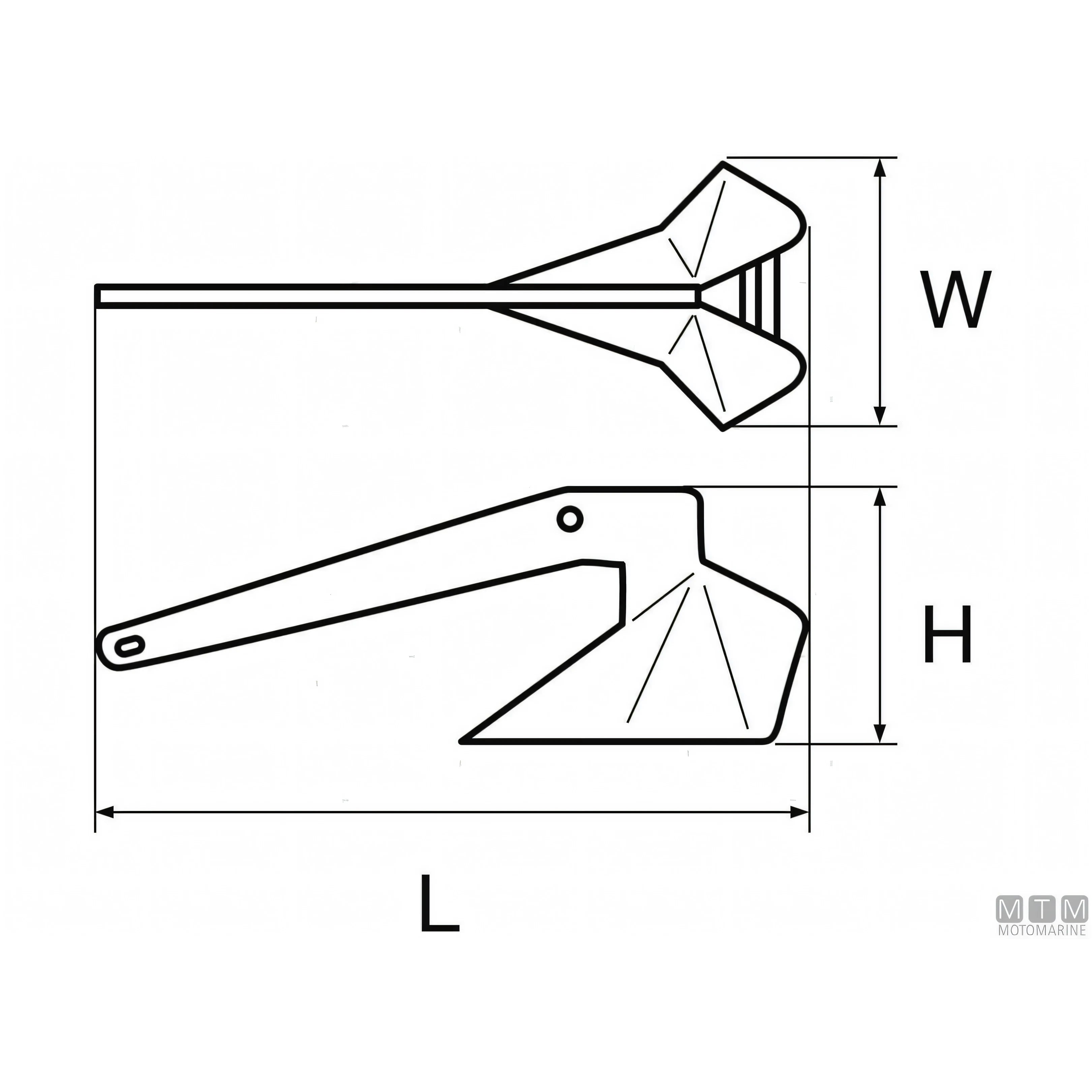 Ancora Toro in Acciaio Inox 316 — vista 3