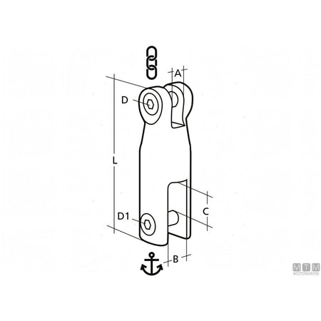 Giunto per ancora girevole per catena Ø 6/8 mm. — Default Title