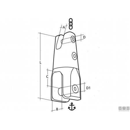 Giunto Ancora Girevole Sidermarine G70 in Acciaio Inox — vista 8