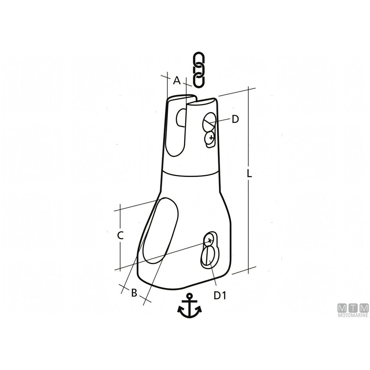 Douglas Giunto Ancora Girevole Acciaio Inox 316 — vista 2