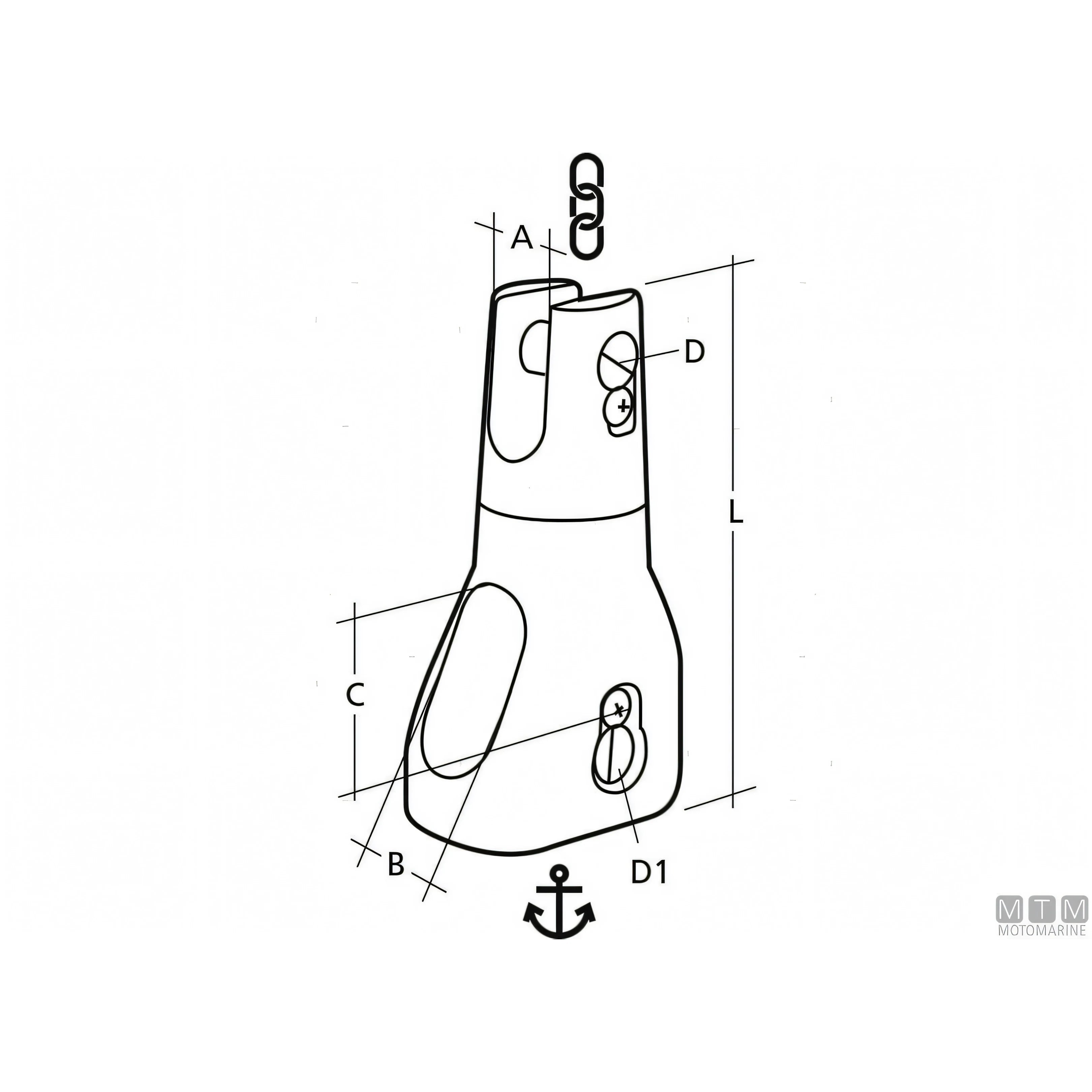 Douglas Giunto Ancora Girevole Acciaio Inox 316 — vista 2