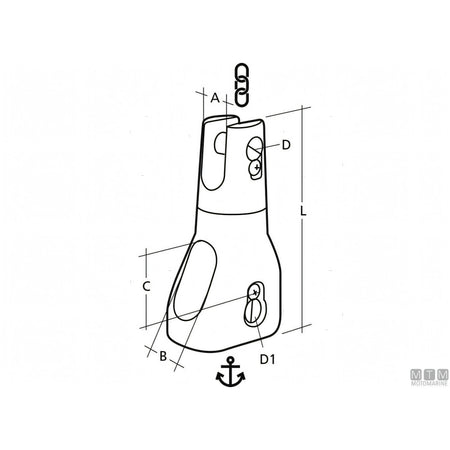Douglas Giunto Ancora Girevole Acciaio Inox 316 — vista 2