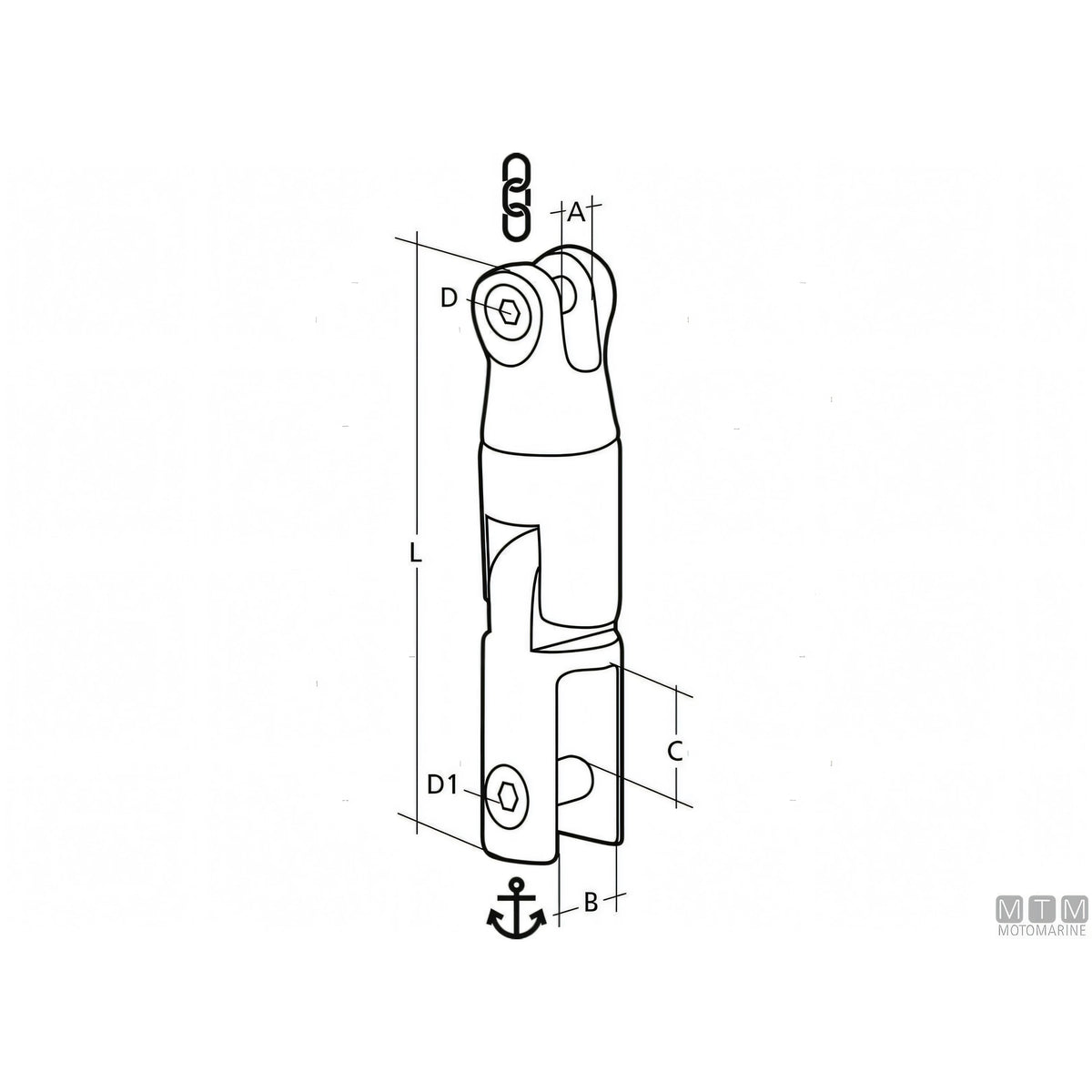 Giunto ancora girevole con snodo Ø 10 mm. — vista 5