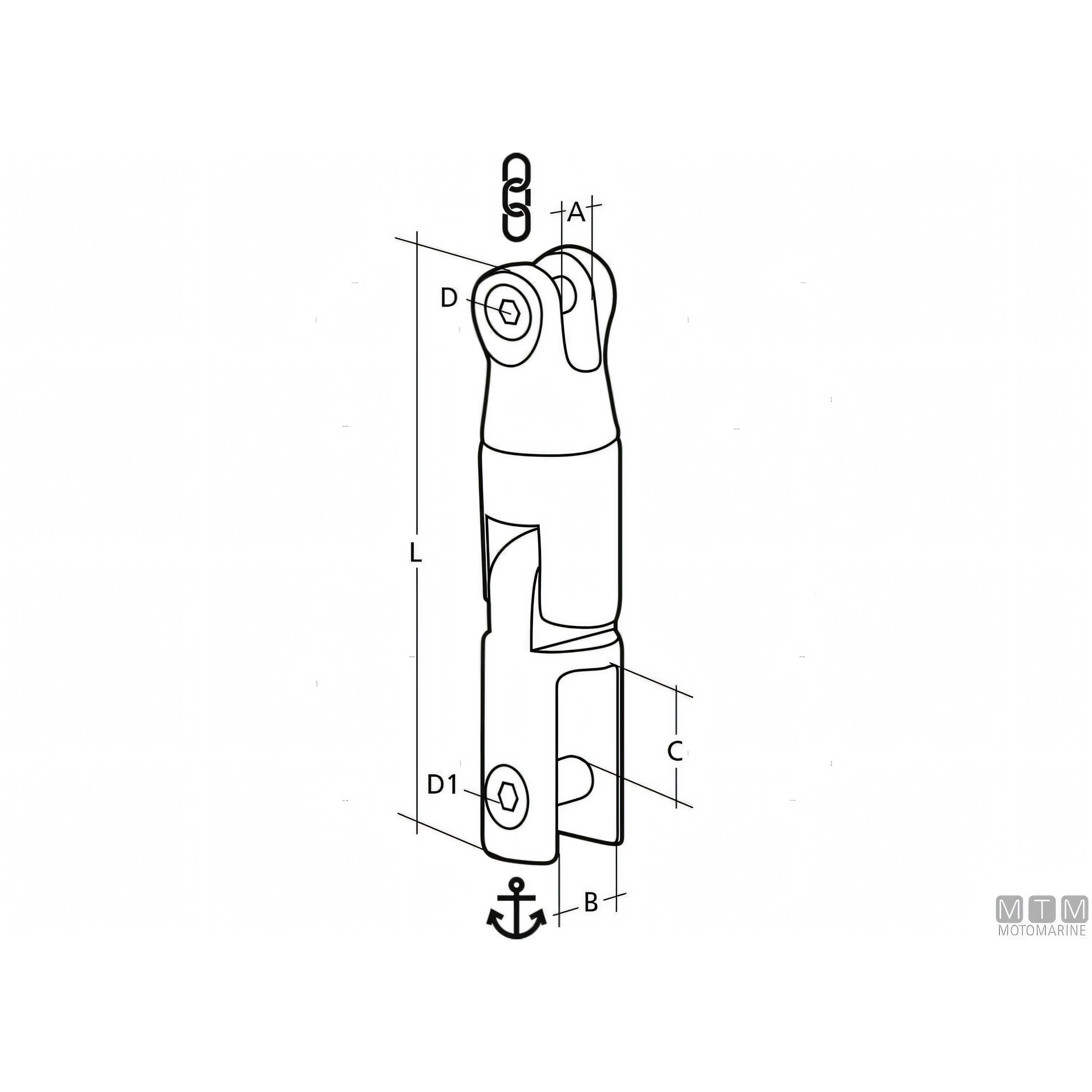 Giunto ancora girevole con snodo Ø 10 mm. — vista 5