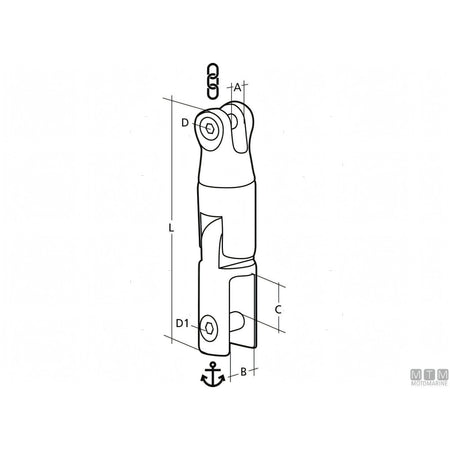 Giunto ancora girevole con snodo Ø 10 mm. — vista 5