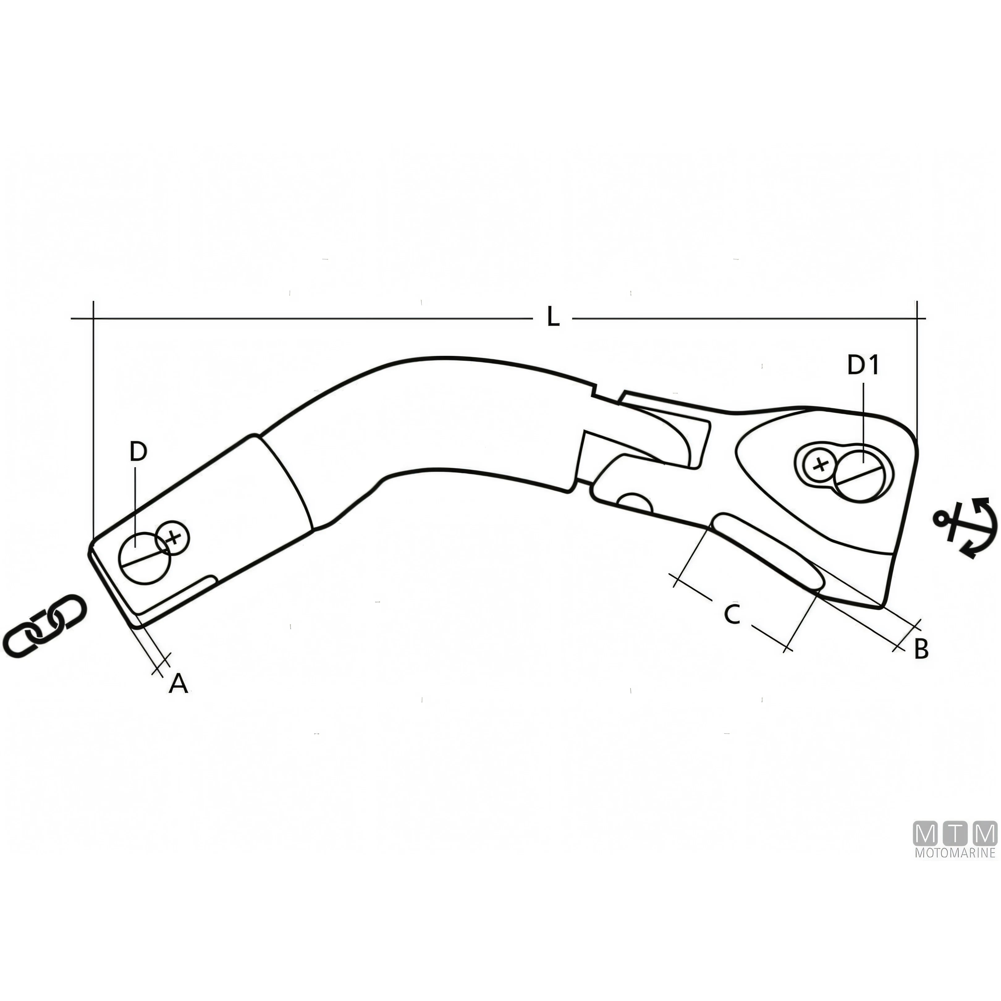 Douglas giunto ancora girevole Trimmer acciaio inox 316 — vista 2