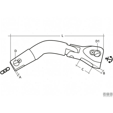 Douglas giunto ancora girevole Trimmer acciaio inox 316 — vista 2