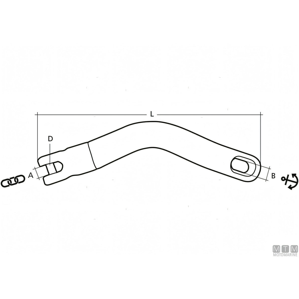Giunto per ancora lungo girevole per catena Ø 6/8 mm. Trimfix — Default Title