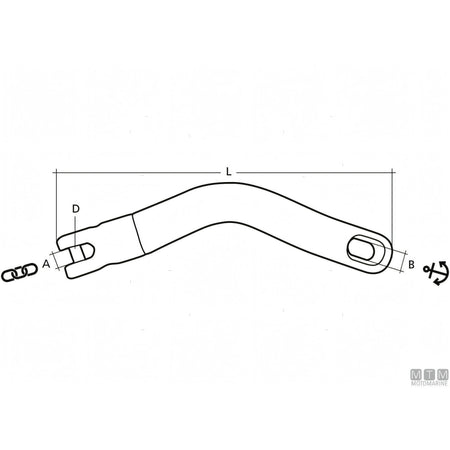 Giunto per ancora lungo girevole per catena Ø 6/8 mm. Trimfix — Default Title