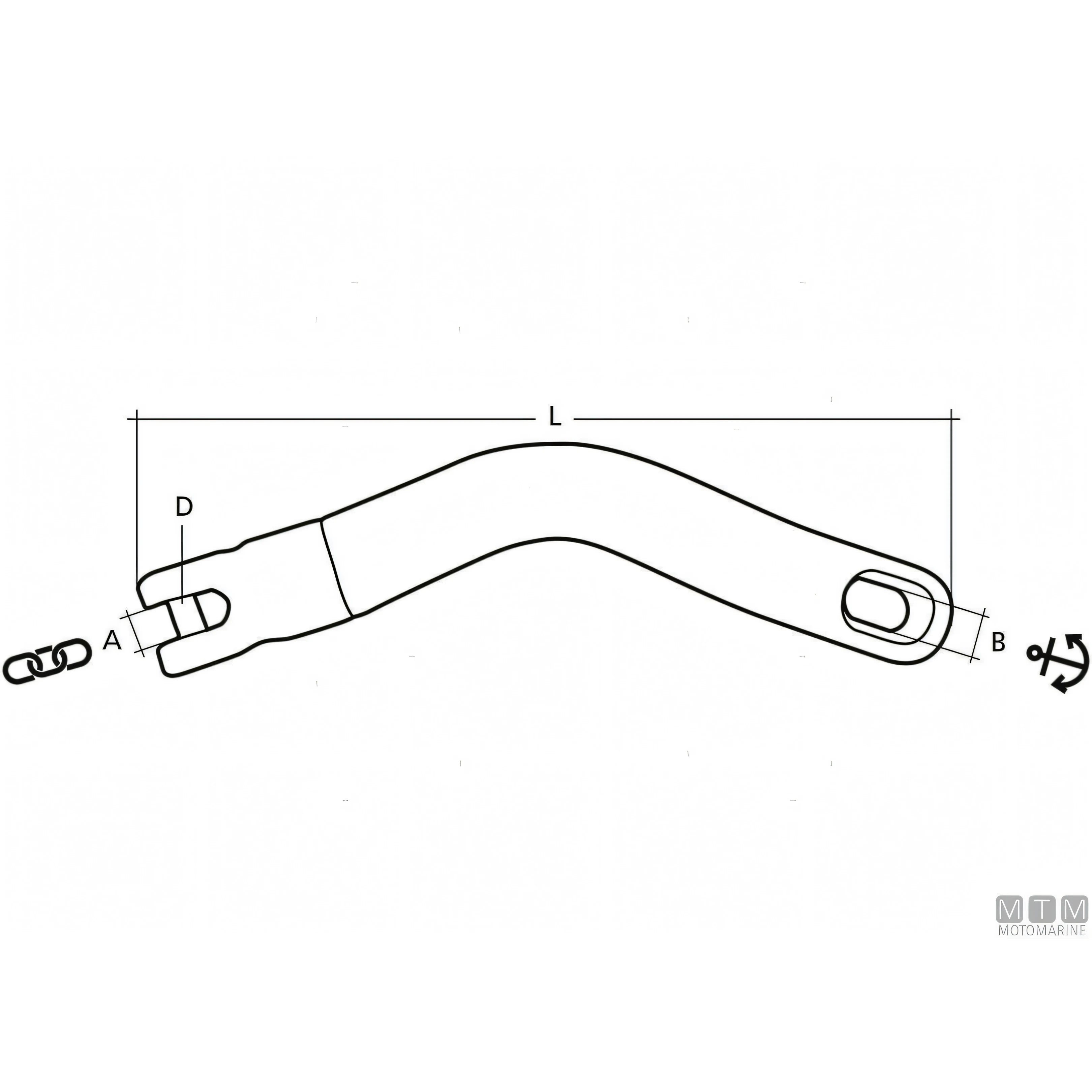 Giunto per ancora lungo girevole per catena Ø 10/12 mm. Trimfix — vista 5