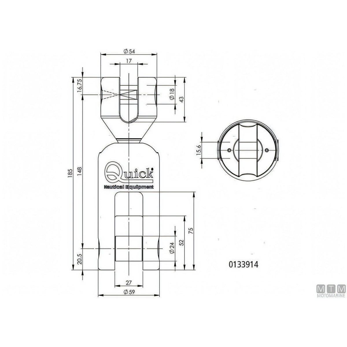 Giunto Ancora Girevole Olympic in Acciaio Inox 316 — Ø 8 mm