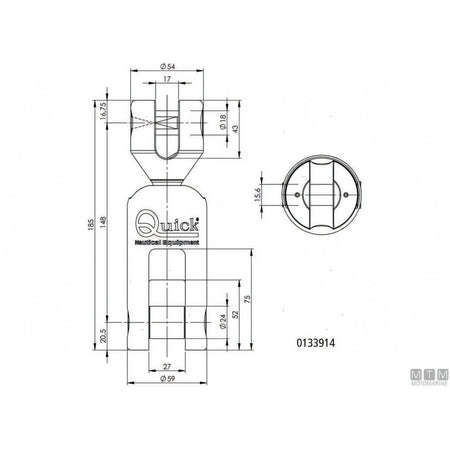 Giunto Ancora Girevole Olympic in Acciaio Inox 316 — Ø 8 mm