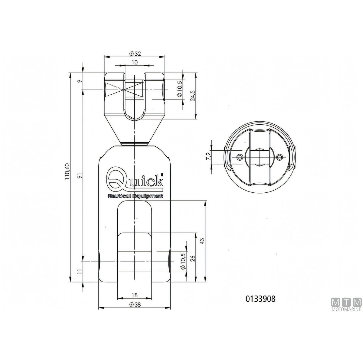 Quick Giunto Ancora Girevole Olympic Acciaio Inox 316 — vista 2