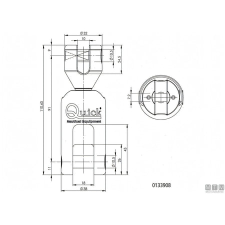 Quick Giunto Ancora Girevole Olympic Acciaio Inox 316 — vista 2