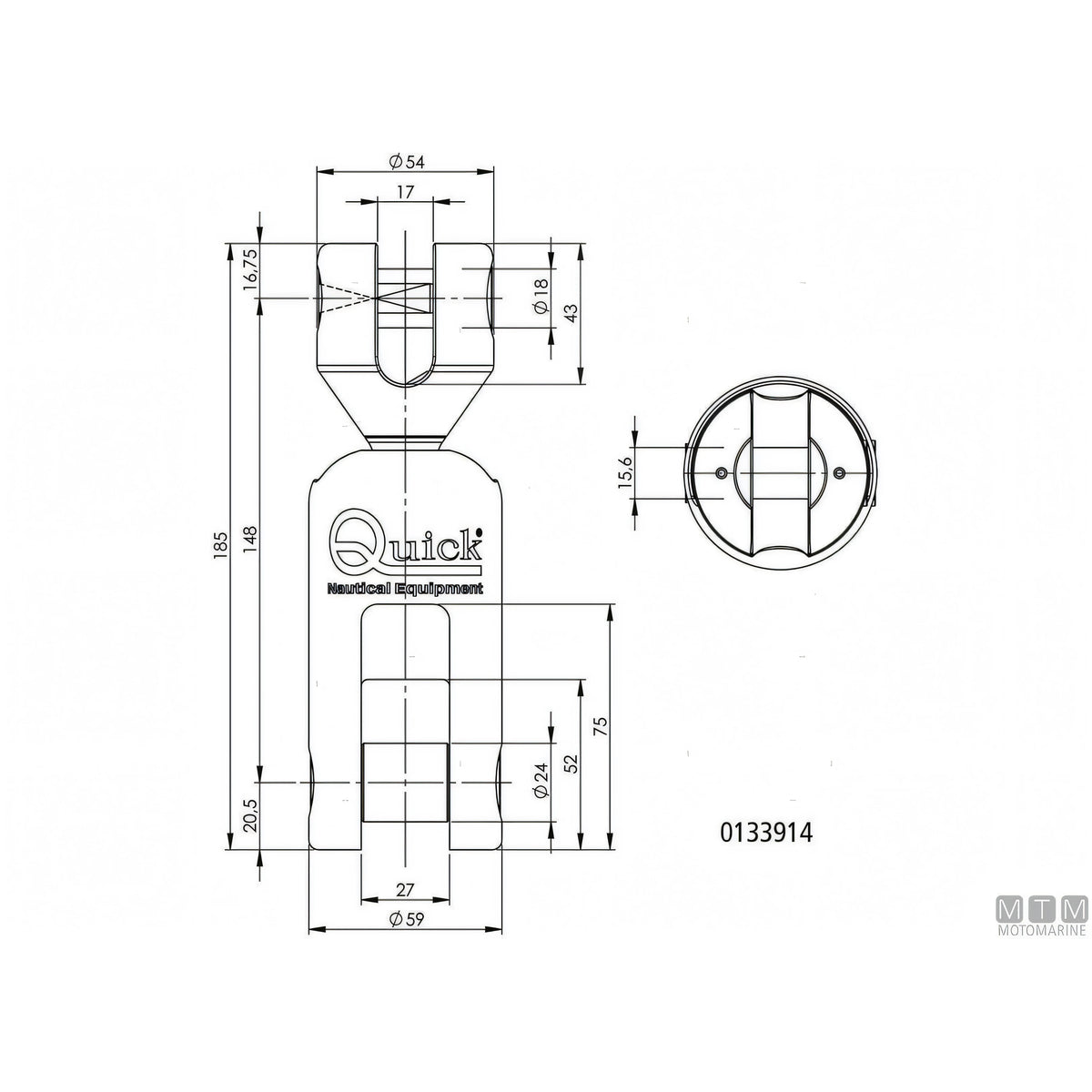 Quick Giunto Ancora Girevole Olympic Acciaio Inox 316 — vista 8
